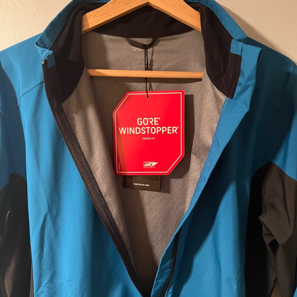 Men's Blue and Black Jacket